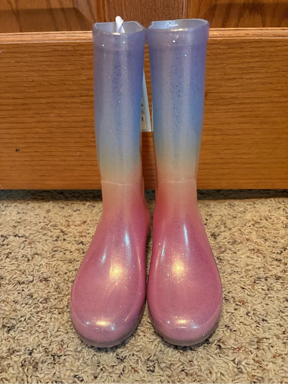 Cat & Jack Iridescent Kids Rain Boots